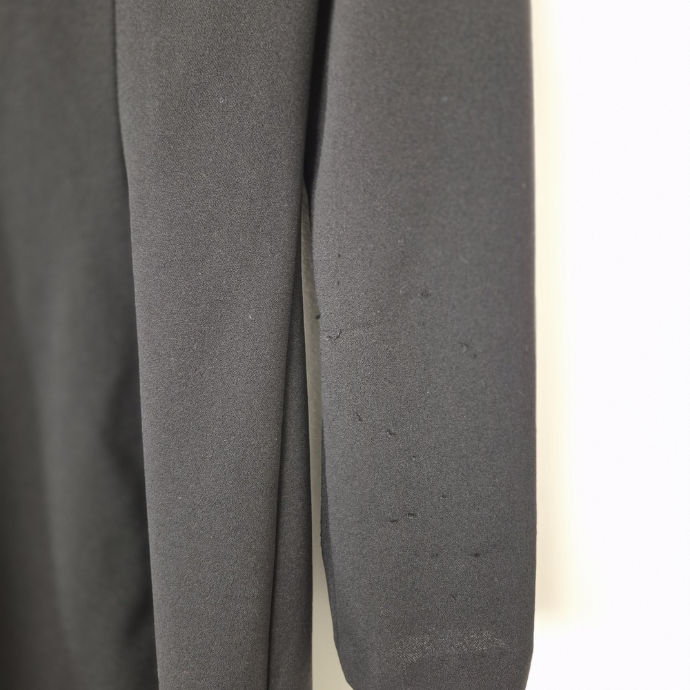 Chic Black Pea Coat with Gold Buttons - Picture 8 of 8